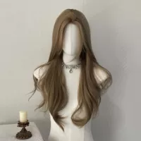 450 [кофейный коричневый] 65 см маленький шнурок для лба+сеть волос
