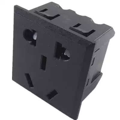 Card type embedded 10A two or three plug with security door module socket new national standard five-hole Desktop ac power socket
