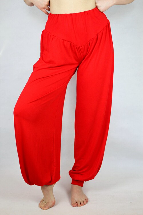 Wide waist mercerized cotton yoga bloomers women's yoga pants dance pants practice pants 4033 feet closed yoga pants radish