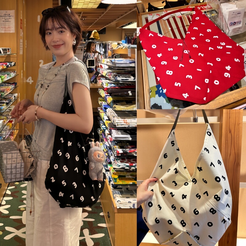 Japanese Trendy Brand New Kyoto Osaka Digital Print Canvas Bag Women's Summer Shoulder Bag Eco-Friendly Shopping Bag Tote Bag