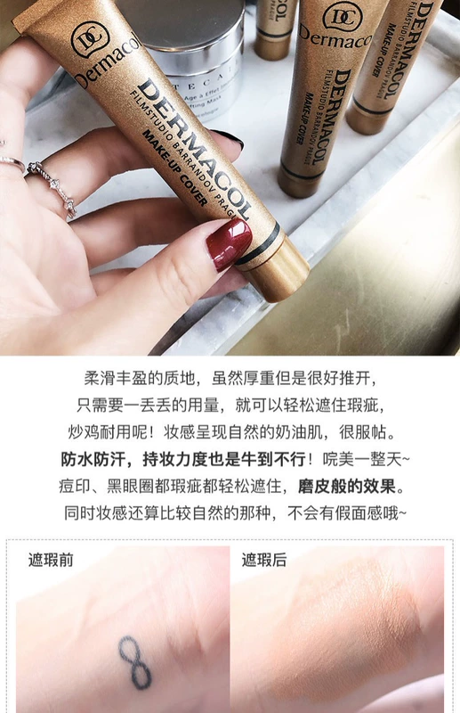 Hình xăm Sydney Beauty có thể được che phủ | Kem nền che khuyết điểm Dermacol Kem che khuyết điểm mạnh che khuyết điểm kill cover