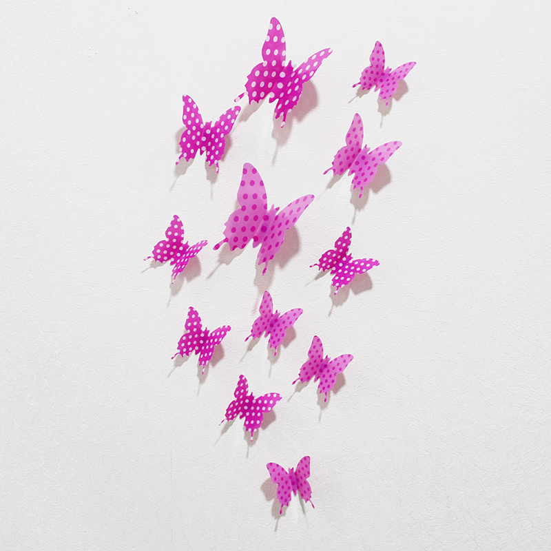 3D stereo wall sticker butterfly dot sticker wall decoration