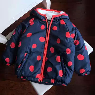 Girls hooded cotton-padded jacket and velvet jacket-11 17
