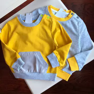 Loss-making clearance Class A children's pure cotton casual tops Boys baby spring and autumn tops children's bottoming shirts-19 6 2