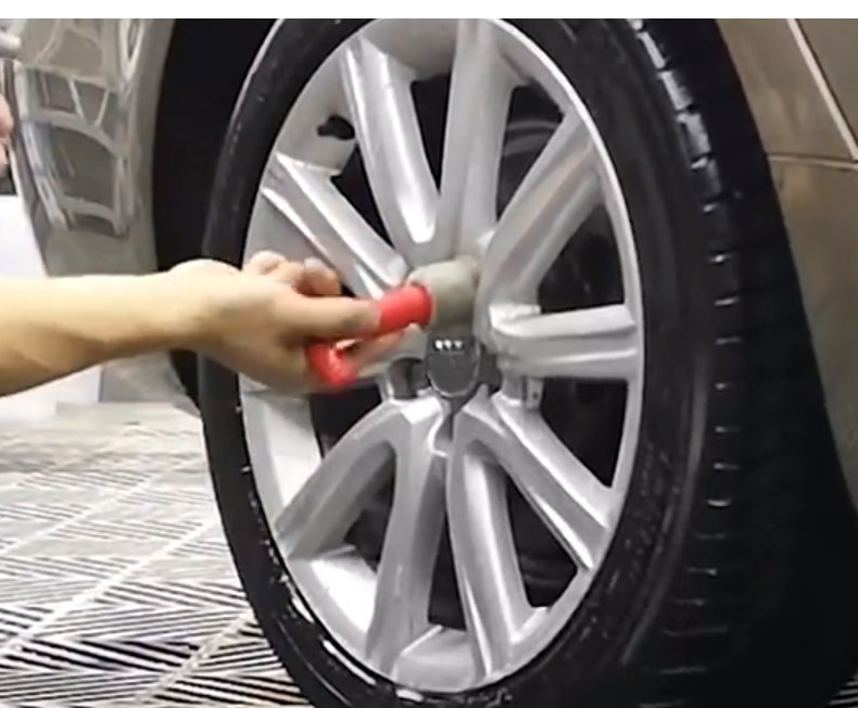 Car Detailing Brush Tool Wheel Nut Cleaning Brush Car Embedded Wheel Steel Rim Screw Gap Brush