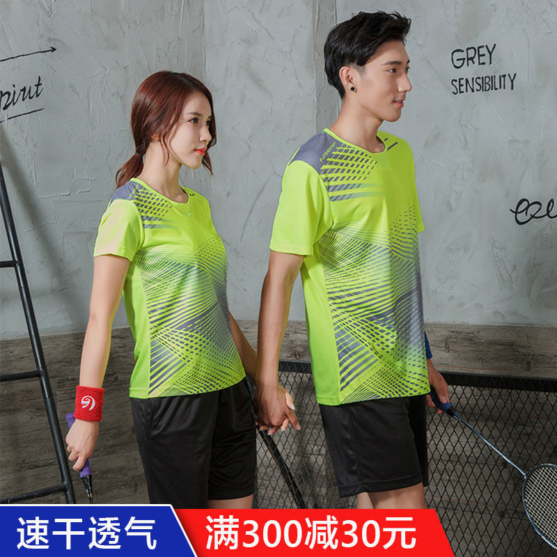 Badminton Suit Suits men and women New short sleeves Table Tennis Tennis Conserve Competition Sport uniforms Custom Inprint Number