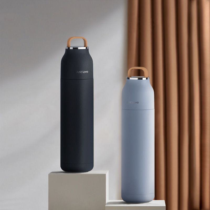 Platinum Baron Insulation Cup 500mL Large Capacity 304 Stainless Steel Nordic Style Outdoor Travel Water Mug Portable Handle