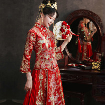 Xiuhe dress bride 2021 new wedding women Chinese dress summer toast dress wedding dress small man show kimono