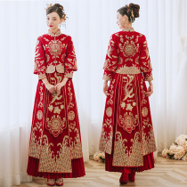 Xiuhe dress bride 2021 new wedding dress Chinese wedding dress Female thin wedding dress small summer show kimono