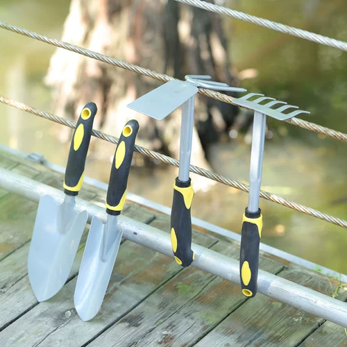 Небольшая лопата посадка овощей копает сосновую землю, железные грабли грабки и железная лопата, инструмент для садоводства, четыре сета