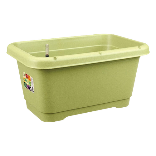 印山 Ящик для посадки на балконах, цветочный горшок, пластиковая смоля Прямоугольная овощная коробка цветочная коробка Автоматическая водопоглощение бассейн посадка горшка