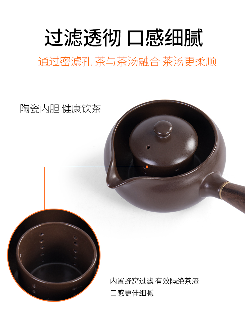 Ronkin ceramic tea kettle health POTS, glass, the high - temperature steaming tea, the electric cooking pot steam electric TaoLu