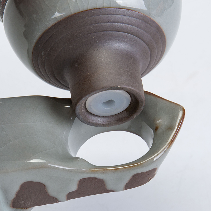 Ronkin elder brother up creative lazy tea set suit household kung fu tea cups contracted half automatic ceramic teapot