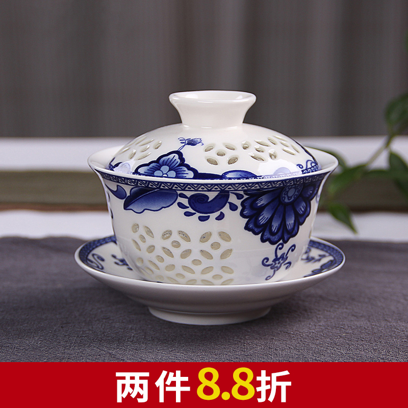 Ronkin kunfu tea only three tureen individual parts ceramic teapot large household to use suit