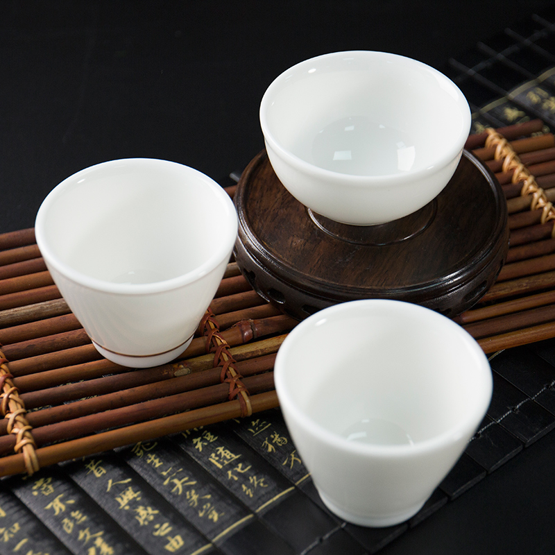 Ronkin kung fu master ceramic cups cup bowl with small single CPU household sample tea cup cup white porcelain jade porcelain tea set