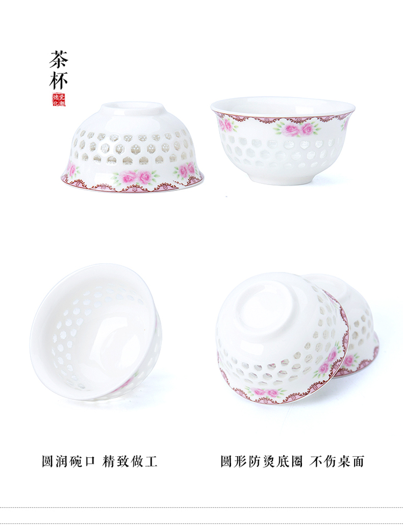 Ronkin whole household exquisite kung fu tea sets mini ceramic tea tray was small hollow out simple make tea