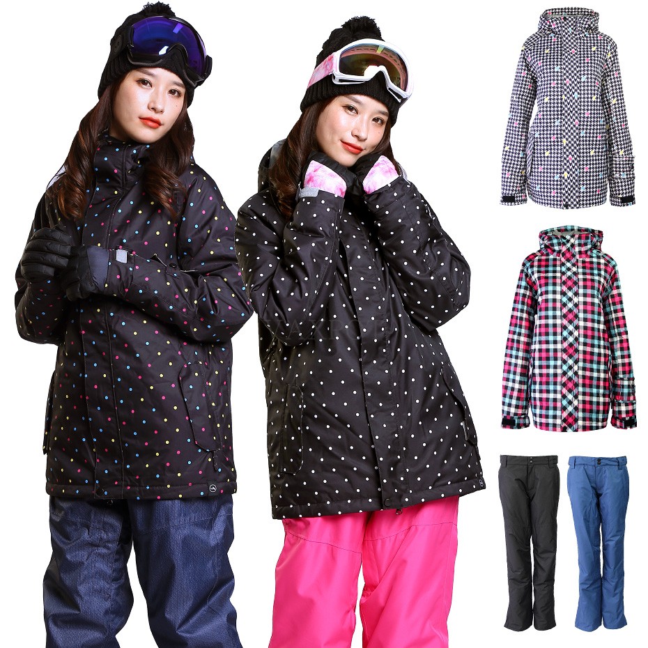 Japan VaxPOT Ski Suit Women's Veneer Warm Windproof waterproof thickened Breathable Outdoor Ski Suit