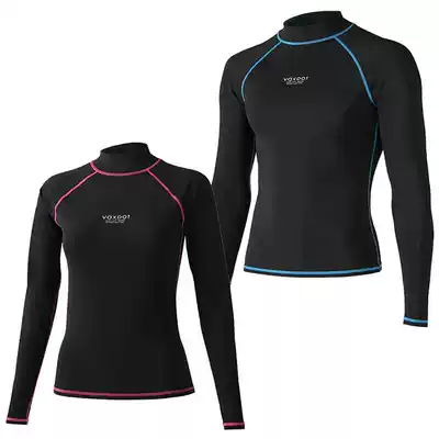 Japanese VAXPOT men and women two-piece surf suit diving snorkeling water skiing sunscreen clothing long sleeve quick-drying couple swimsuit