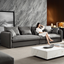  Nordic minimalist down fabric sofa Modern minimalist three or four-person small apartment Italian leave-in technology cloth sofa