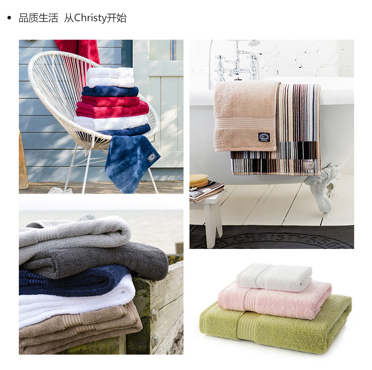 Anh Christy tối cao cổ điển Mỹ khăn bông khăn ba mảnh phù hợp với hộ gia đình người lớn - Khăn tắm / áo choàng tắm khăn tắm trắng