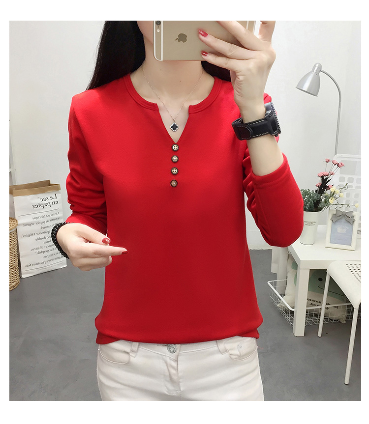 Mùa thu đông dày cộng với nhung trung niên thời trang mẹ mặc đồ lót ấm XL áo sơ mi chạm đáy 200 kg áo thu đông nam nữ