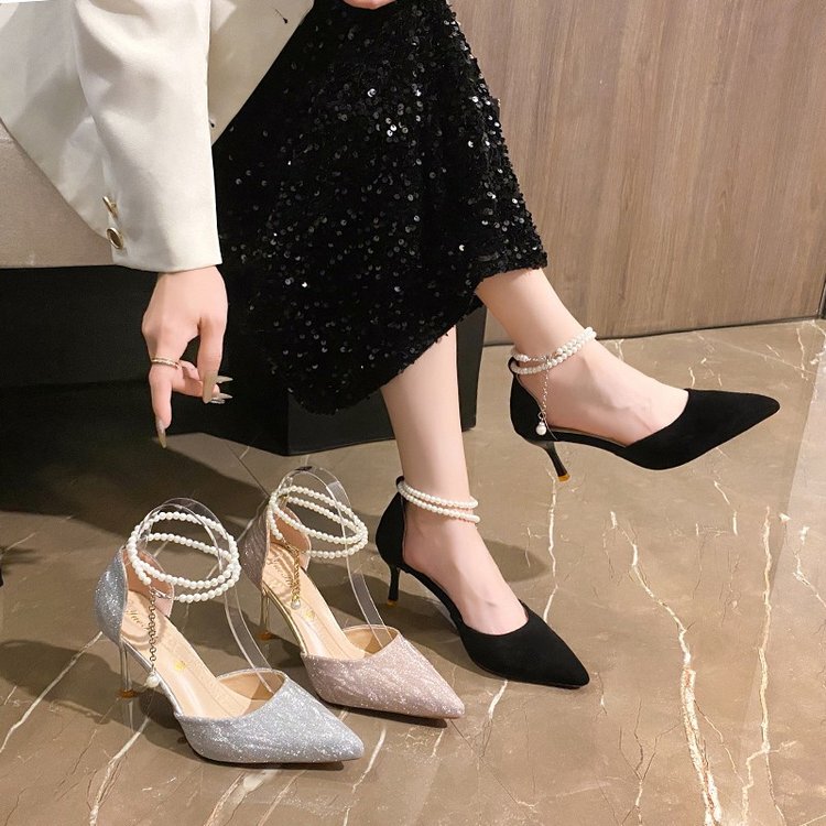 Silver Strappy High Heels for Women 2024 New Hollow Shoes Crystal Shoes Wedding Shoes Stiletto Pointed Toe 18Th Birthday Gift Silver Strappy High Heels for Women 2024 New Hollow Shoes Crystal Shoes Wedding Shoes Stiletto Pointed Toe 18Th Birthday Gift