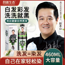 Hair dye a wash black plant shampoo a natural black female male pure self-dyeing hair cream at home