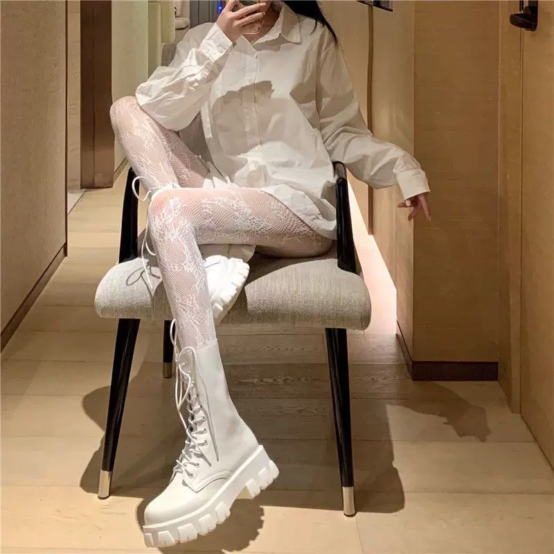 Базовые кружевные японские ретро-колготки, белые носки, стиль Lolita