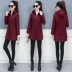 Mùa đông 2018 cotton mới dành cho nữ dài phiên bản Hàn Quốc của chiếc áo khoác cotton mỏng tự trồng mỏng nhẹ áo phao dáng dài nữ Bông