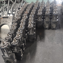 Knife gate valve Z73X-10Q ductile iron wear-resistant slurry valve manual grooved slurry valve