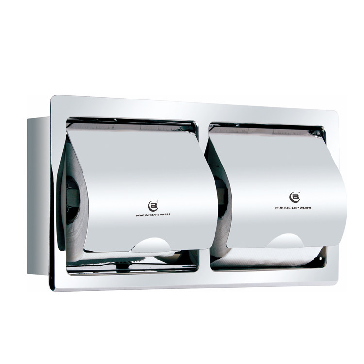 304 stainless steel inlet wall embedded tissue box Waterproof dark tissue box and toilet paper roll paper tissue frame