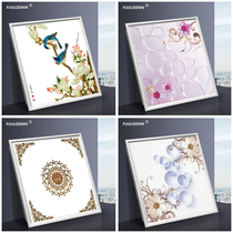 Integrated ceiling led embedded aluminum button plate flat light 45x45 living room kitchen secondary ceiling light 450x450