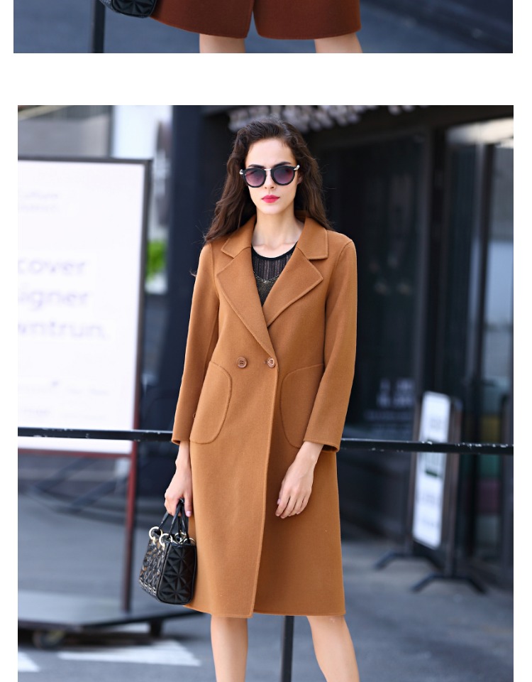 Xinuozi 2017 áo khoác cashmere hai mặt mới dành cho nữ cửa hàng áo len dài len tặng quà - Áo len lót đôi áo cardigan