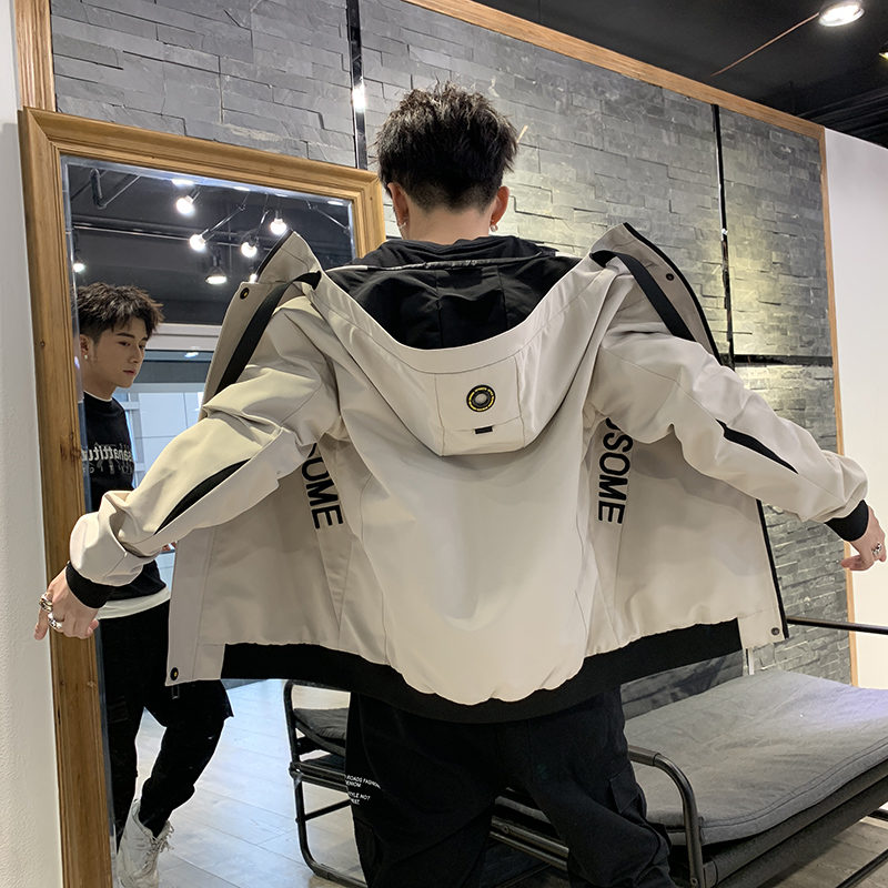 外套男秋季2019年新款韩版潮流工装夹克春秋上衣服冬牛仔男装秋装