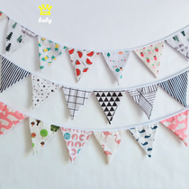 Childrens photography props Baby Full Moon game decoration small bunting Navy style game House tent creative party hanging