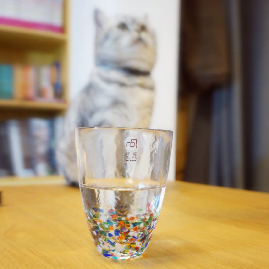 Spot Japan Tsugaru nubeta colored glass handmade glass colored apple cup