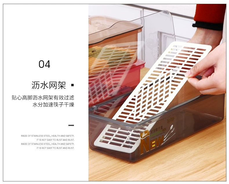 Đũa hộp đựng đồ dùng trong nhà bếp bằng đũa bằng nhựa có nắp đậy bụi ráo hộp tiện lợi dao kéo hộp đựng dao