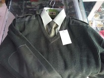 Army Green Sweater V-Neck New Lu Sweater Pure Wool Sweater Cadre Sweater