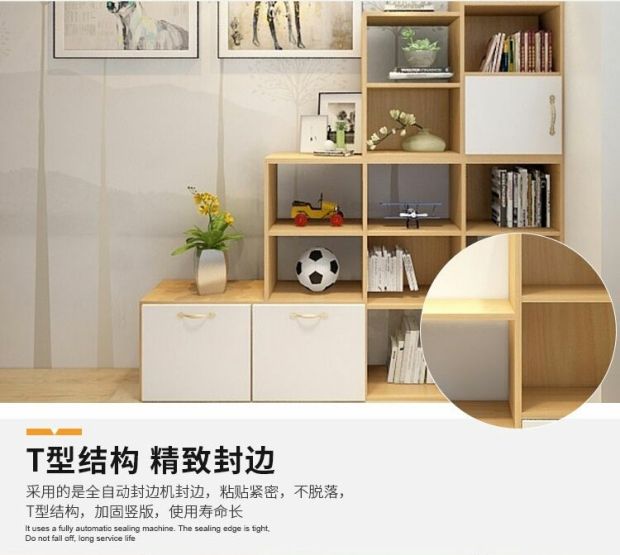 Tầng kệ sách kệ tủ sách kết hợp miễn phí tủ Bắc Âu nhỏ gọn kệ lưu trữ hiện đại mạng sáng tạo - Buồng tủ đựng quần áo