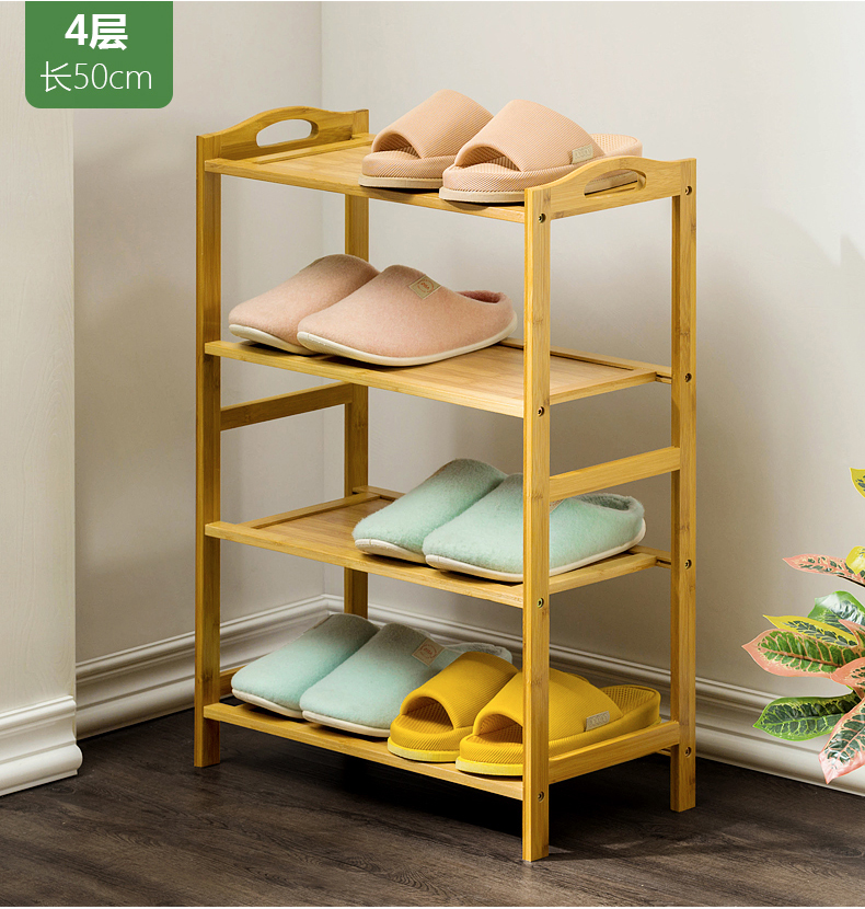 Tân Cương vận chuyển giày giá nhiều lớp đơn giản chống bụi hộ gia đình lắp ráp kinh tế tủ giày gỗ rắn không gian đa chức năng - Kệ kệ giày gỗ