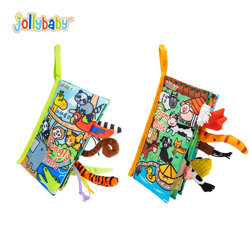jollybaby尾巴布书婴幼儿撕不烂可啃咬0-6个月宝宝早教益智玩具书