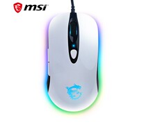 Microstar (MSI) DS102 RGB electric race mouse cable RGB streaming light gaming mouse white black