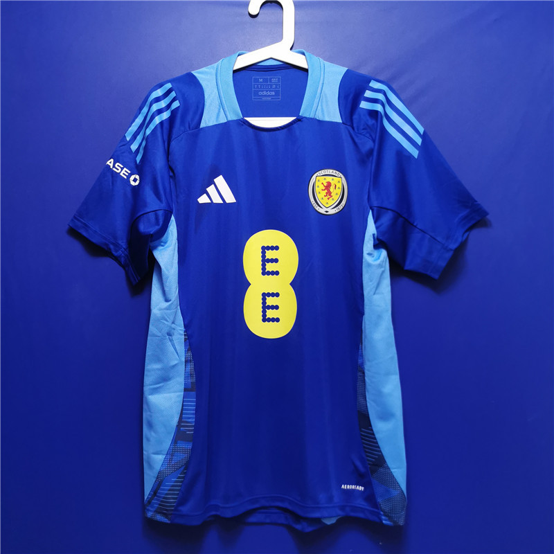 Scotland 24/25 Short-Sleeved Football Uniform Quick-Drying Training Uniform Locker Room Without Hanger Is1659 Scotland 24/25 Short-Sleeved Football Uniform Quick-Drying Training Uniform Locker Room Without Hanger Is1659
