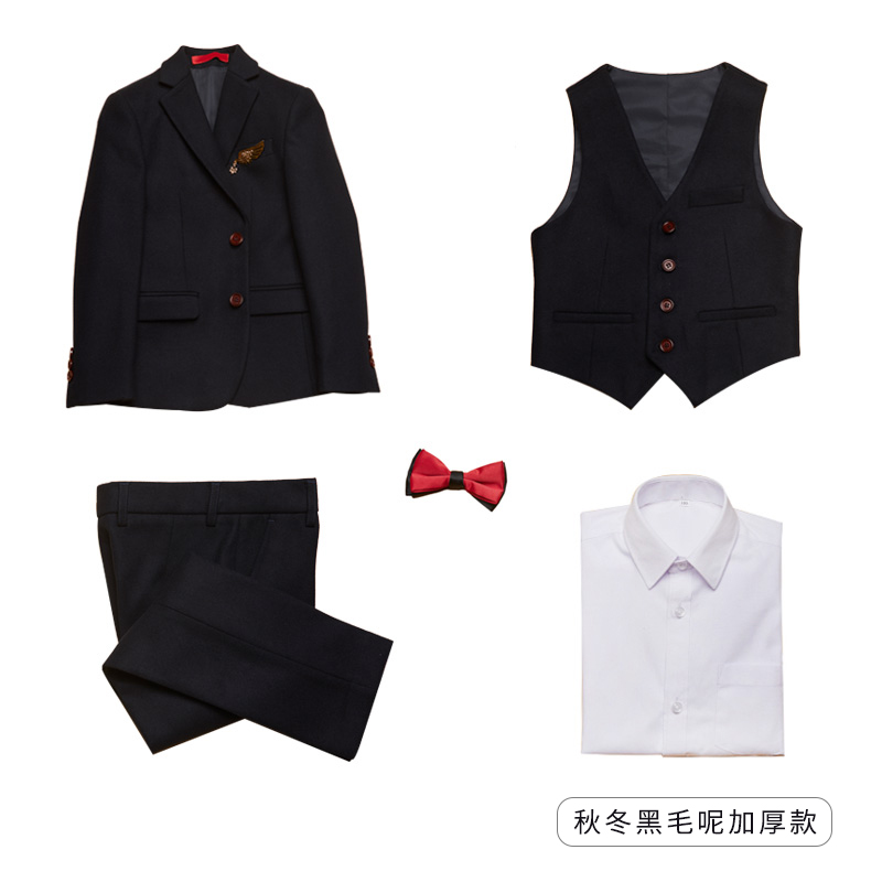 trẻ em cao cấp Tuxedo cậu bé phù hợp với bộ đồ phù hợp với childrens hoa cậu bé chiếc váy phù hợp với cậu bé 7 mảnh thiết lập phiên bản Hàn Quốc.