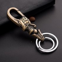 Boyou mens key buckle car key chain tap waist hanging key ring metal pendant gift business lock spoon button