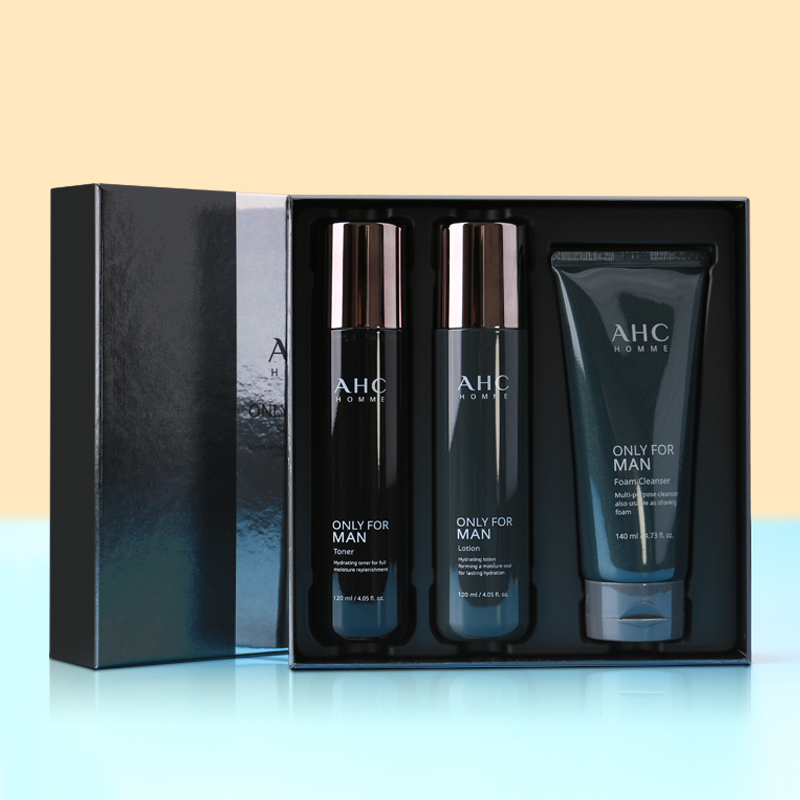 General Trade AHC Men's Skin Care Product Set Water milk Three-piece set Facial Cleanser kit Care Kit