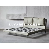 Llyarss lias/кожаная кровать/итальянский минималистский/2 метра*2 м.