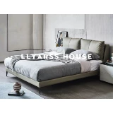 Llyarss lias/кожаная кровать/итальянский минималистский/2 метра*2 м.