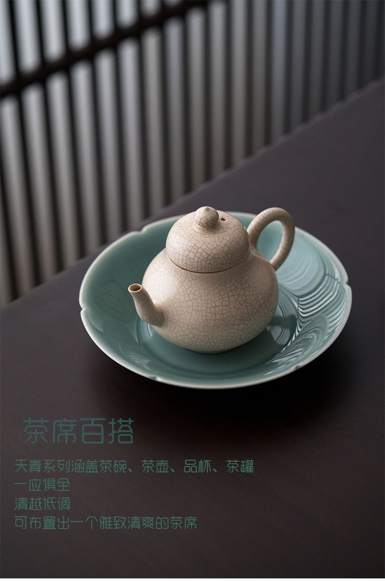 JingLan jingdezhen day its a ceramic glaze pot of bearing dry mercifully tureen doesn water mat kung fu tea accessories