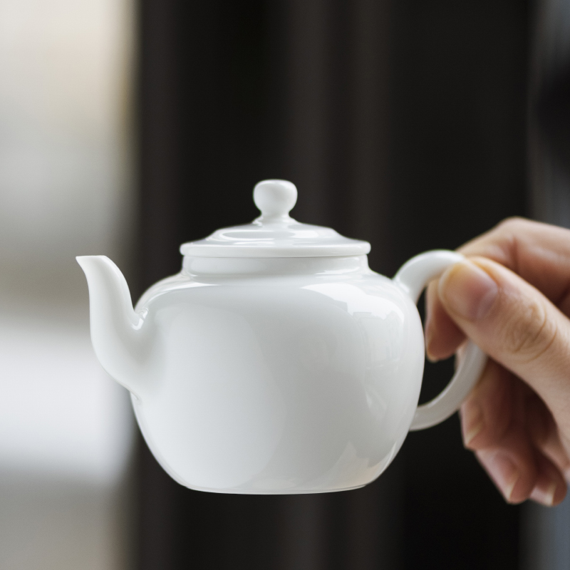 Good Things View Lan Tea Instrumental Jingdezhen Handmade White Porcelain Teapot Domestic Utilita Tea Tea With Tea Drinking Ceramic Pot holes